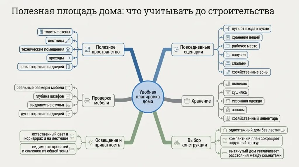 Полезная площадь дома: что учитывать до строительства