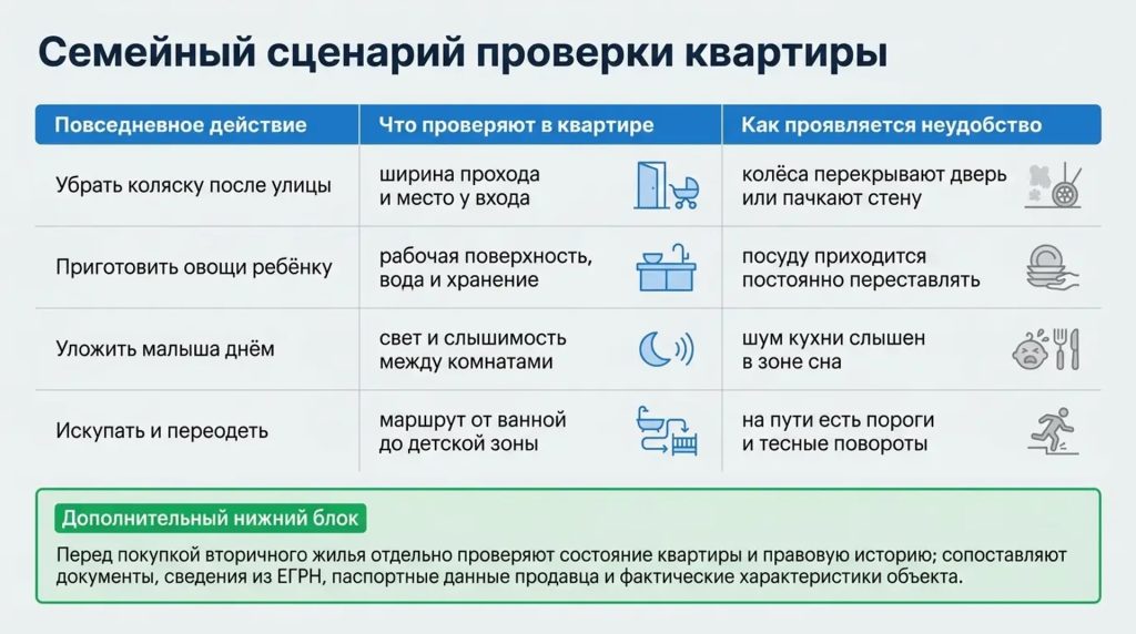 Семейный сценарий проверки квартиры